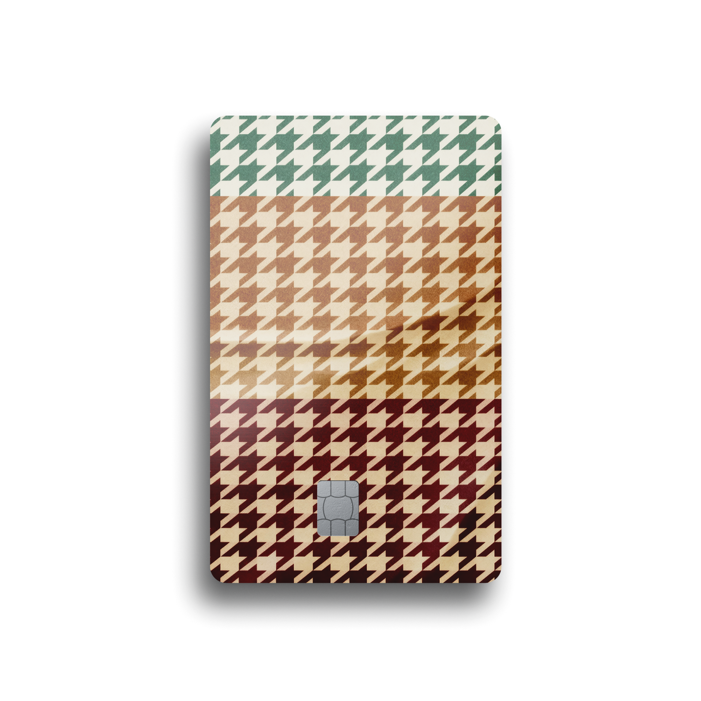 Vintage Autumn Houndstooth Card Skin